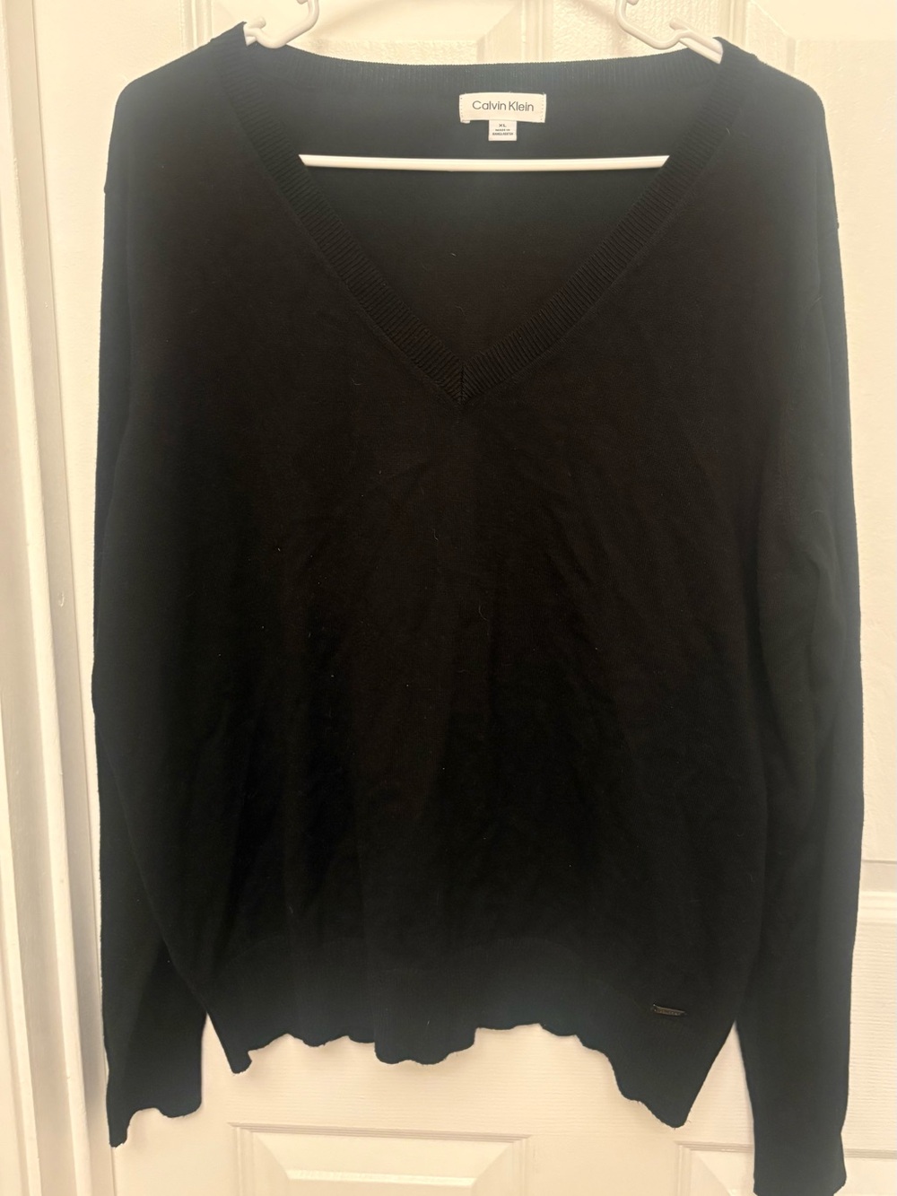 Calvin Klein Black V-Neck Women’s Sweater